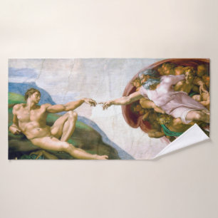 Toalha De Banho A Criação de Adão, Michelangelo, 1508-1512