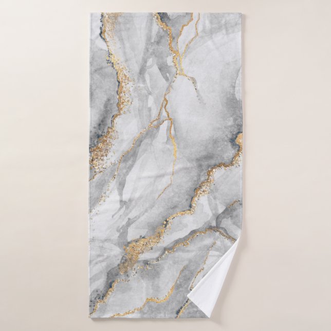 Toalha De Banho abstract background, creative texture of white mar (Toalha de Banho)