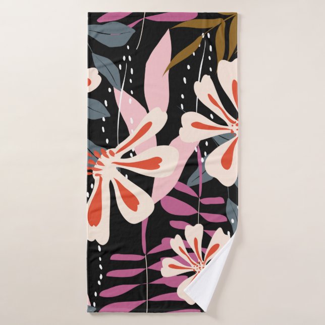 Toalha De Banho Abstract floral surface pattern seamless backgroun (Toalha de Banho)