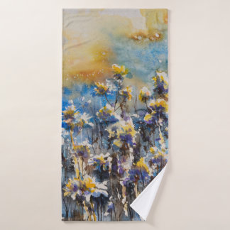 Toalha De Banho Abstract nature background with floral motifs.Pict