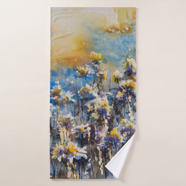 Toalha De Banho Abstract nature background with floral motifs.Pict (Toalha de Banho)