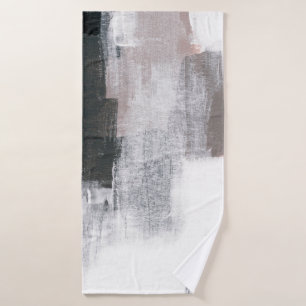 Toalha De Banho Abstract painting. Hand painted trendy artwork. Na