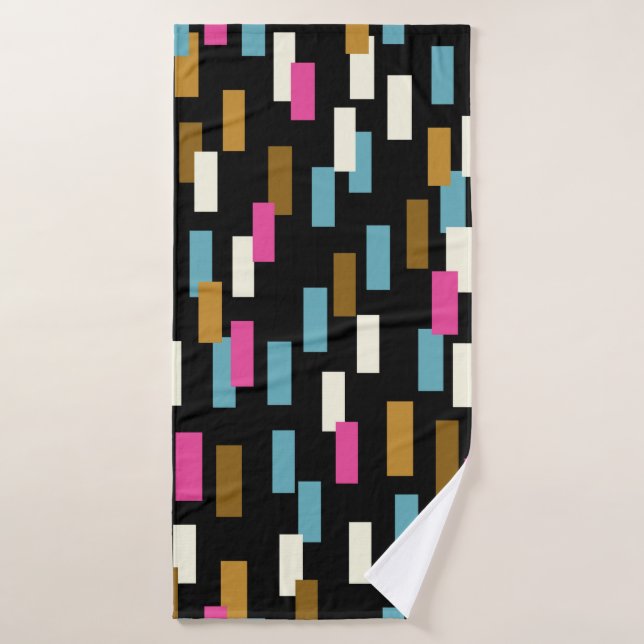 Toalha De Banho Abstract pattern with textured geometric shapes. a (Toalha de Banho)
