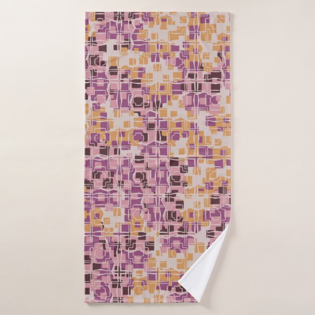 Toalha De Banho Abstract seamless pattern. Chaotic rounded squares (Toalha de Banho)