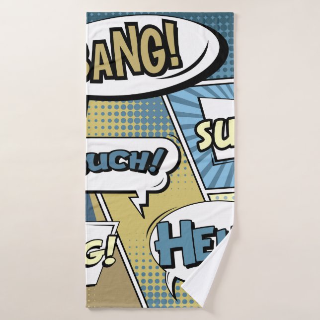 Toalha De Banho Abstrato criativo conceito de banda desenhada esti (Toalha de Banho)