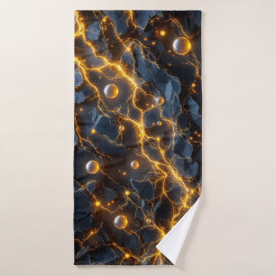Toalha De Banho Abstrato de energia elétrica com raios Ouro