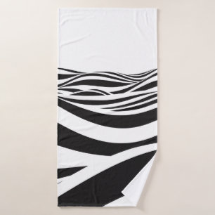 Toalha De Banho Abstrato de fundo de ondas. ilusão óptica 3D-