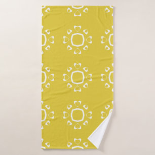 Toalha De Banho Abstrato padrão uniforme de fundo amarelo