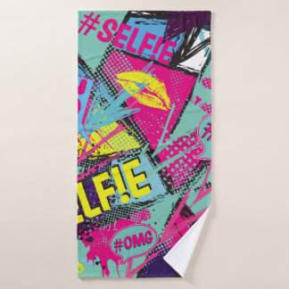 Toalha De Banho Abstrato sem falhas com fala em quadrinhos de Pop 