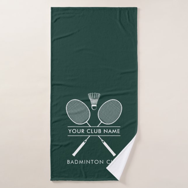 Toalha De Banho Adicionar Rackets de Nome do Clube de Badminton Ve (Toalha de Banho)