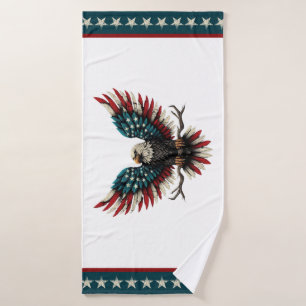 Toalha De Banho Águia-careca americana/patriótica russa