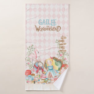 Toalha De Banho Alice Adventures em Woderland Birthday Tea Party