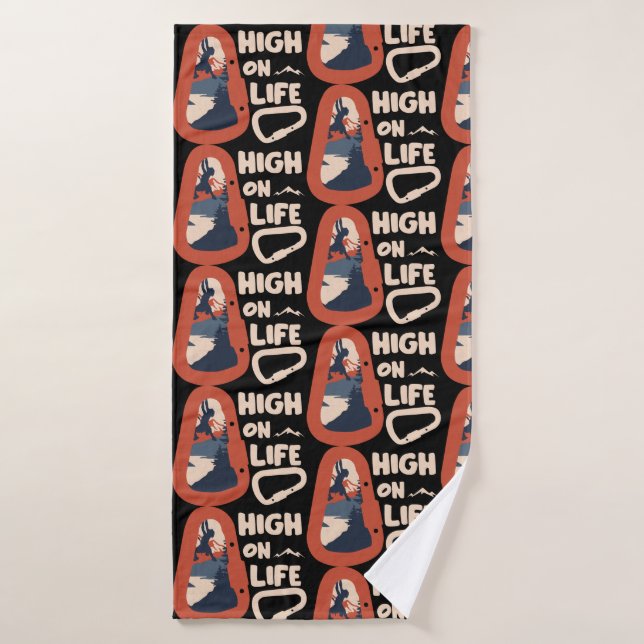 Toalha De Banho Alpinismo Montando Alto Sobre A Vida (Toalha de Banho)