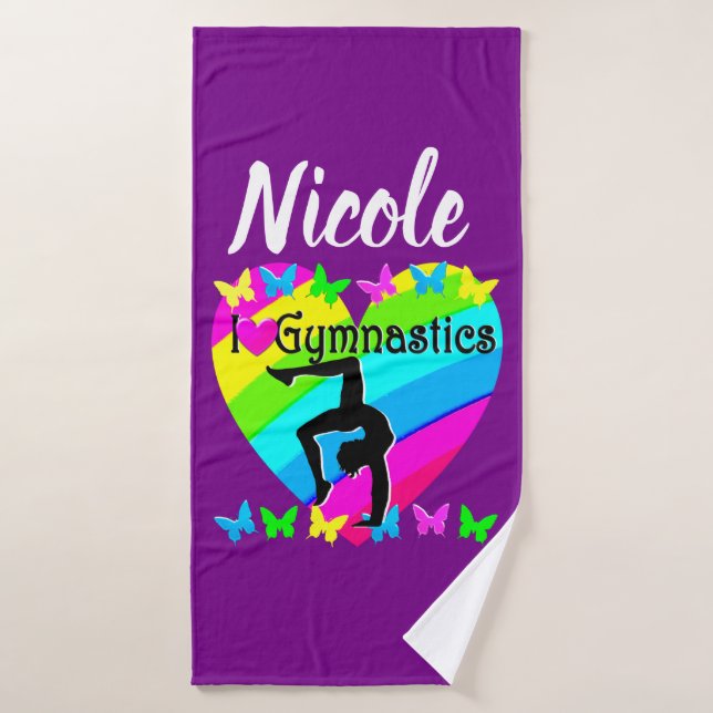 TOALHA DE BANHO AMO A DESIGN DE GINÁSTICA. (Toalha de Banho)