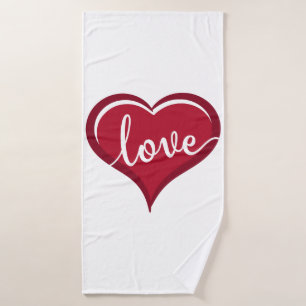 Toalha De Banho amor em namorados do coração
