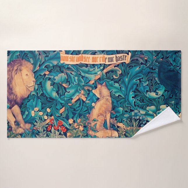 Toalha De Banho Animais na Floresta, William Morris Bath Towel (Toalha de Banho)