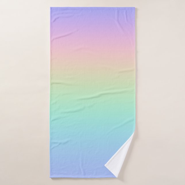 Toalha De Banho Arco-íris pastel (Toalha de Banho)