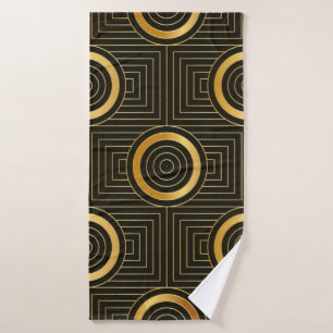 Toalha De Banho Art Deco - padrão de wallpaper de vintage sem des