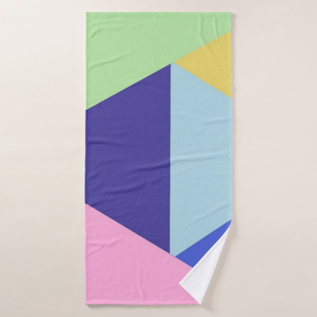 Toalha De Banho arte geométrica multicoloração (Toalha de Banho)