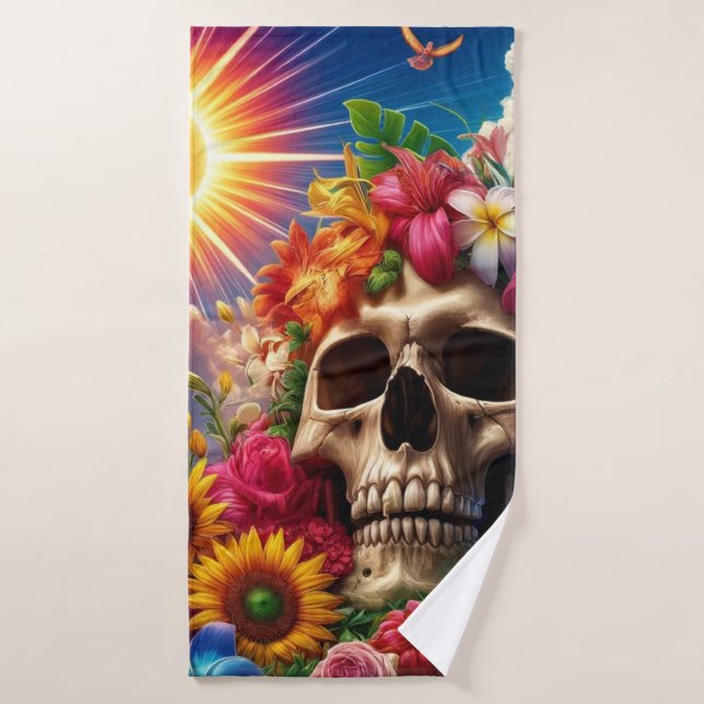 Toalha De Banho Artsy Skull (Toalha de Banho)