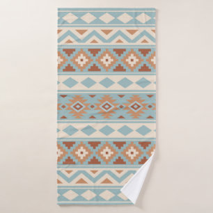 Toalha De Banho Aztec Essência Ptn IIIb Blue Cream Terracottas
