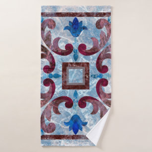 Toalha De Banho Azulejo italiano de Vintage com abstrato de padrão