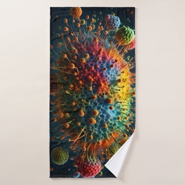 Toalha De Banho bactérias ao microscópio (Toalha de Banho)