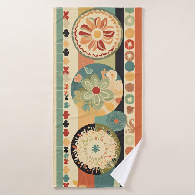 Toalha De Banho Badehandtuch im Retro look (Toalha de Banho)