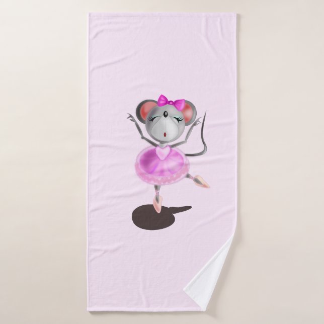 Toalha De Banho Ballerina Mouse Bath Towel (Toalha de Banho)