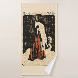 Toalha De Banho Bath Towel Capricorn Celestial Arte Zodiac