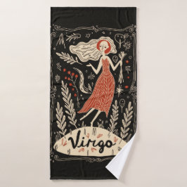Toalha De Banho Bath Towel Virgo Celestial Zodiac Art