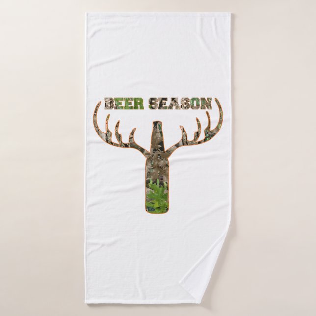 Toalha De Banho Beer Season Hunter Gift Para Hunter (Toalha de Banho)