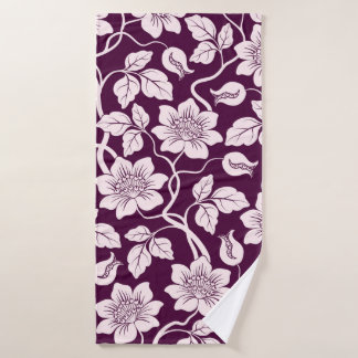 Toalha De Banho Belo Fundo Floral