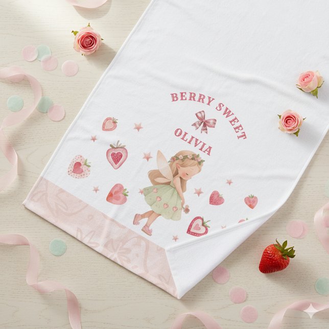 Toalha De Banho Berry Sweet Strawberry Fairy Girls Birthday Gift (Criador carregado)