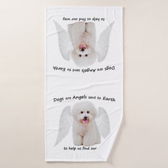 Toalha De Banho Bichons são Angels Bath Towel (Toalha de Banho)