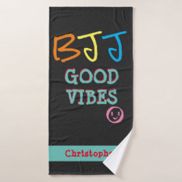 Toalha De Banho BJJ Jiu Jitsu Good Vibes Gym Towel