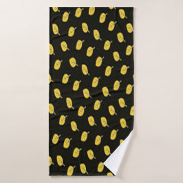 Toalha De Banho Black And Golden Yellow Towel