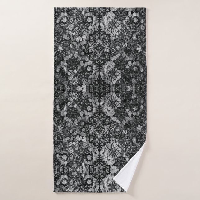 Toalha De Banho Black Lacework Artidzal Bath Towel (Toalha de Banho)