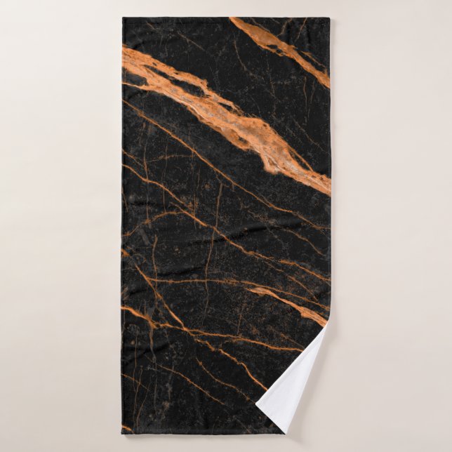 Toalha De Banho black marble with golden veins, emperador marble n (Toalha de Banho)