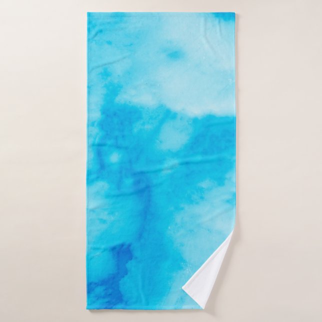 Toalha De Banho Blue White marble texture with natural patternabst (Toalha de Banho)