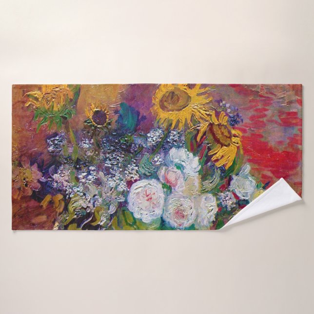 Toalha De Banho Boliche com Flores, Van Gogh (Toalha de Banho)