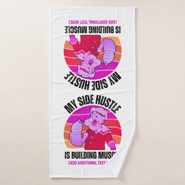 Toalha De Banho Bonito, meu monstro lateral está construindo ginás (Toalha de Banho)