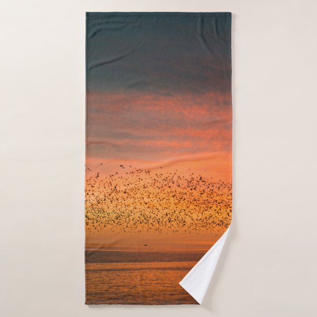 TOALHA DE BANHO BONITO SOL COM AVES (Toalha de Banho)