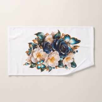 Toalha de Banho Borboleta Floral Azul | Flor Elega
