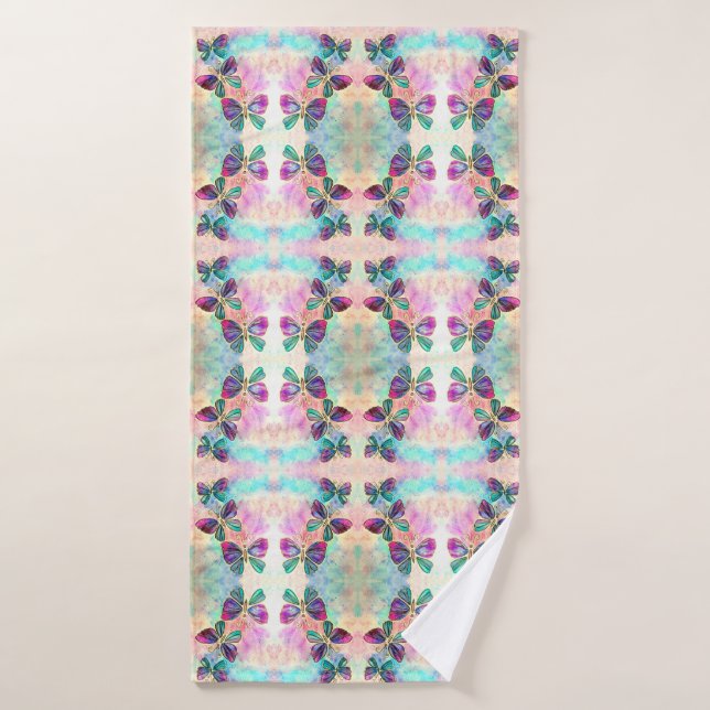 Toalha De Banho Borboletas voadoras Bath Towel (Toalha de Banho)