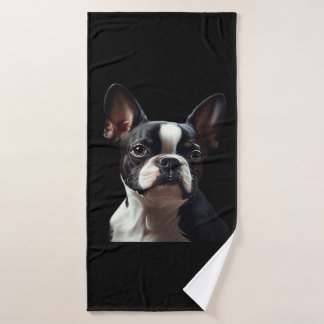 Toalha De Banho Boston Terrier - Oil Paint Classic T-Shirt