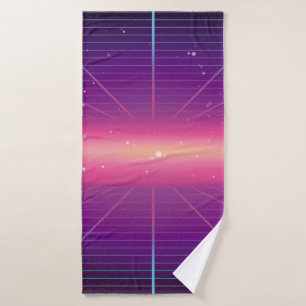 Toalha De Banho Bright abstract retro background made in 80s style