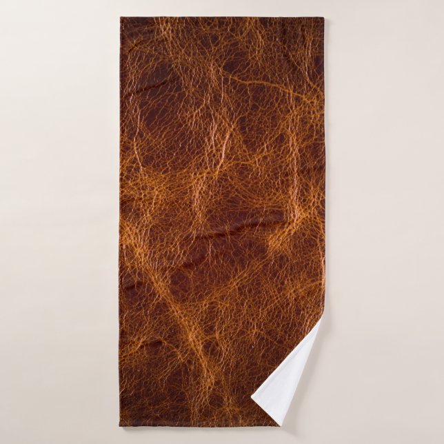 Toalha De Banho Brown leather textureleather,texture,background,ar (Toalha de Banho)