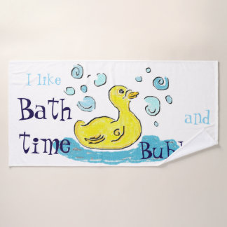 Toalha De Banho Bubbles Pato e Hora do Banho