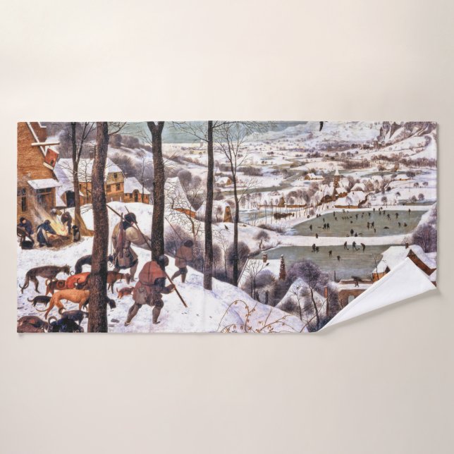 Toalha De Banho Caçadores na neve, Pieter Bruegel, o Velho (Toalha de Banho)